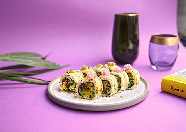 vegan wegańskie sushi obiad wege wegetariański 